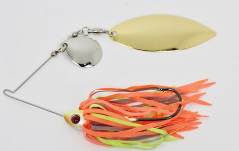 Jerry Double Blade Spinnerbait 1/4oz 3/8oz 1/2oz Willow Colorado Spinner  Bait Silicone Skirt for Bass Fishing Lures
